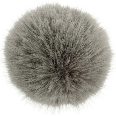 Šedý kožušinový brmbolec 15cm