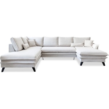 Miuform Светлобежов U-образен разтегателен диван, ляв ъгъл Charming Charlie - Miuform (Charming Charlie HAEECL-2Q-LCBKR lin1)