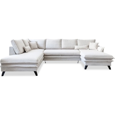 Miuform Светлобежов U-образен разтегателен диван, ляв ъгъл Charming Charlie - Miuform (Charming Charlie HAEECL-2Q-LCBKR lin1)