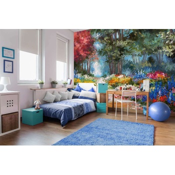 DIMEX ART s. r. o Самозалепваща се флизелинова фототапета картина - цветна гора 375 x 250 см