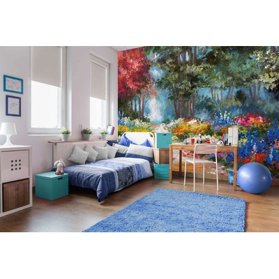 DIMEX ART Самозалепваща се флизелинова фототапета картина - цветна гора 375 x 250 см