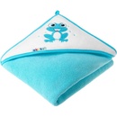 Akuku osuška 100x100 tyrkysová s žabkou