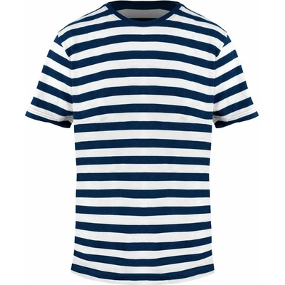 Mantis pánske pásikavé tričko tmavomodrá biele