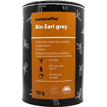 Mamacoffee černý čaj Earl Grey Organic sypaný 70 g