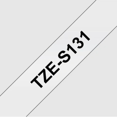 TZE-S131, priesvitná / čierna, 12mm TZES131