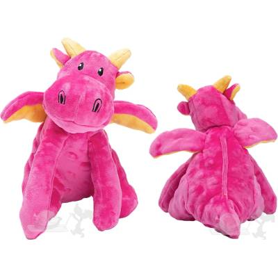 Uniq Pets růžový dráček s pískátkem 27 x 18 x 18 cm