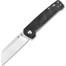 QSP Knife Penguin, Satin D2 Blade, Shded CF Overlay G10 Handle QS130-T