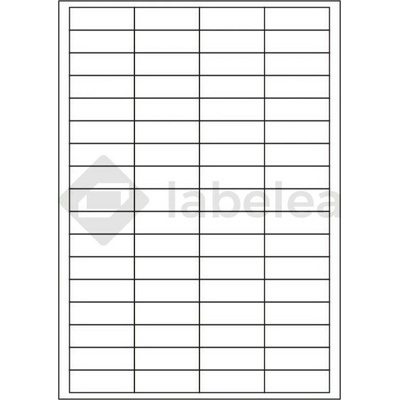 Labelea Samolepiace etikety 48,5x16,9 mm biele papierové, na hárku A4, pre laserovú a atramentovú tlač, Farba etikiet Biela, Počet hárkov v balení 100 EPY048016W068S