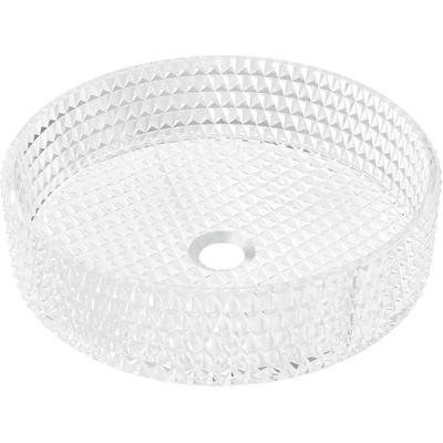 Mexen Aura стъклена мивка над плот 39 x 39 см, прозрачна - 24013900 (24013900)