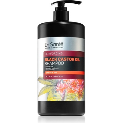 Dr. Santé Black Castor Oil подсилващ шампоан за нежно измиване 1000ml