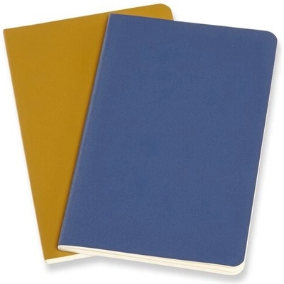 Moleskine Sešity Volant měkké desky S linkované 2 ks modrý žlutý