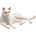 Mojo Фигурка Mojo Animal Planet - Котка, бяла, легнала (387368)