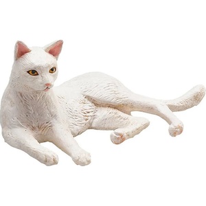 Mojo Фигурка Mojo Animal Planet - Котка, бяла, легнала (387368) - baby