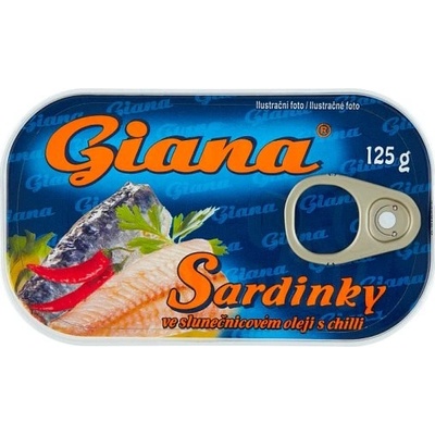 Giana Sardinky v slnečnicovom oleji s čili 125 g