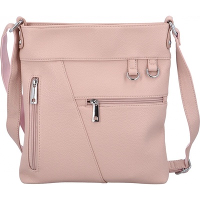 Módní dámská koženková crossbody Gaston růžová