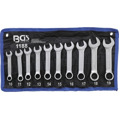 BGS technic Súprava ch kľúčov vidlica-očko krátke 10 – 19 mm 10 ks BGS 1188