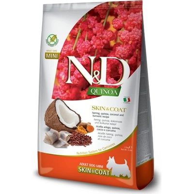 N&D Quinoa Dog Adult Mini Grain Free Skin & Coat Herring & Coconut 2,5 kg