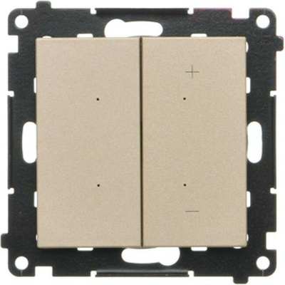 Stmívač pro stmívatelné LED, tlačítkový, Simon 55 TESL1.01/144, champagne metalizovaná
