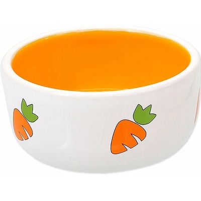 Small Animals Miska keramická pre králiky bielo-žltá 11,5 × 5 cm 300 ml
