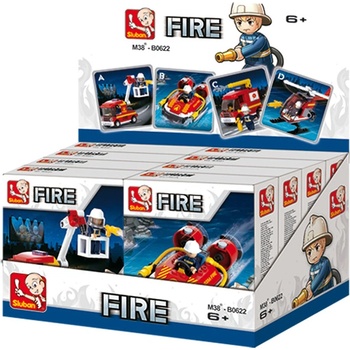 Sluban B0622 Hasiči Display 4druhy/8 ks