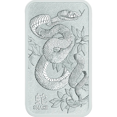 Perth Mint strieborná tehlička Rok HadaLunar 1 oz