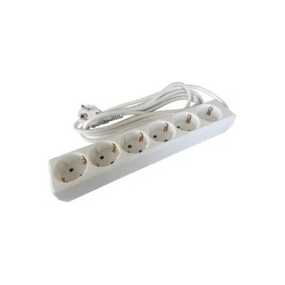 BlackBird Мрежово разпределение 1, 5 м 6xSCHUKO 16/A/250V/3500W, бяло BH1630 (BH1630)