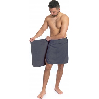 Interkontakt pánský saunový ručník Dark Grey 50x140 cm