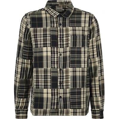 DEDICATED Мъжка риза с копчета Dedicated Shirt Rute Flannel Patchwork Shirt - Black (033-2358-0112)