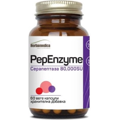 Herbamedica PepEnzyme, 60 веге капсули, Herbamedica