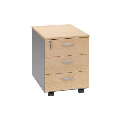 Quadrifoglio Контейнер 3 чекмеджета + заключване Industrial дъб