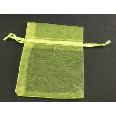Darčekové vrecká z organzy - viac farieb - rozmer 8,5 cm x 11,5 cm Hráškovo zelená