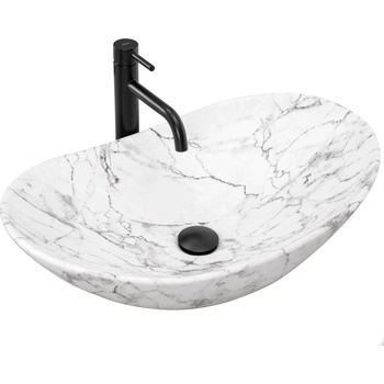 Rea Умивалник за плот Rea Royal 60 Statuario Marble Matt (REA-U8010)