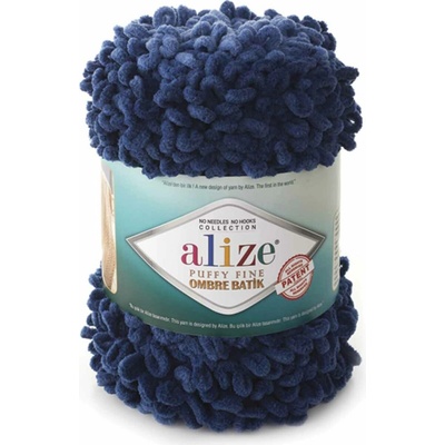 Alize Příze Puffy fine ombre 7266 tmavě modrá