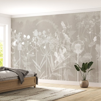 Image 1 of Decono Фототапет Полски Цветя в Бежово