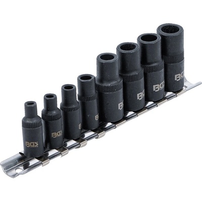 BGS technic Nástrčné hlavice 1/4" a 3/8", pro upnutí závitníků, magnetické, 8 ks na liště - BGS 9771 – Zboží Dáma