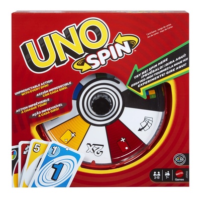 Mattel Картова игра Mattel UNO Spin с въртящо се колело (967-2554)