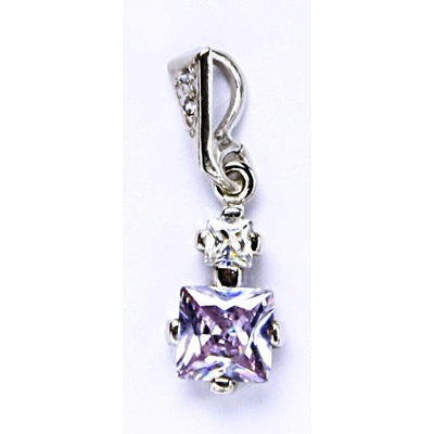 Čištín Stříbrný přívěšek, zrikon lavender, šperky se zirkony P 1249/16