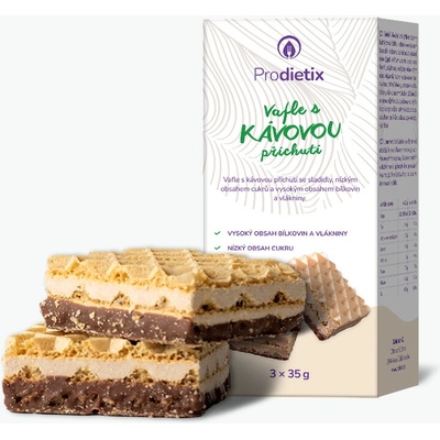 Prodietix Vafle s kávovou příchutí baleno po 3 porcích 105 g – Zboží Dáma