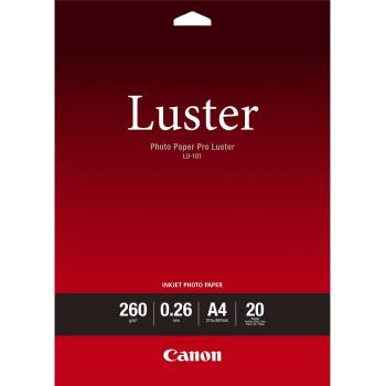 Canon Photo Paper Pro Luster 6211B006, 260 г/м2, A4, 20 бр. , лъскав, мастиленоструен, бял, фотографска хартия (6211B006)