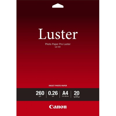Canon Photo Paper Pro Luster 6211B006, 260 г/м2, A4, 20 бр. , лъскав, мастиленоструен, бял, фотографска хартия (6211B006)