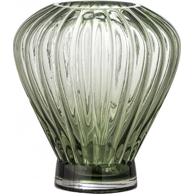 Bloomingville Skleněná váza Reeve Green, zelená barva, sklo