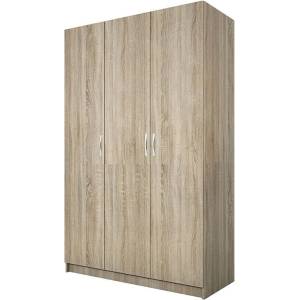 Bogdan Furniture I Трикрилен гардероб Mod 1002, Сонома тъмна