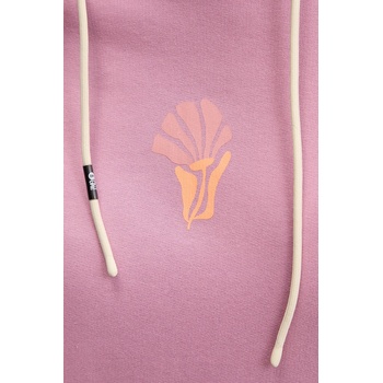 Picture Памучен суичър Picture Quenar в розово с качулка с принт WSW0362 (WSW0362)