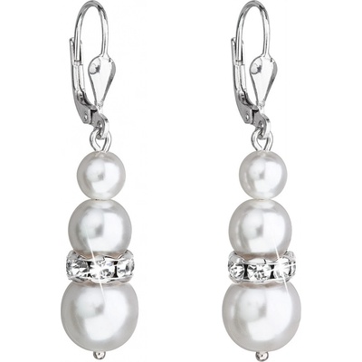 Pavona visací s krystaly Swarovski bílé kulaté 31150.1