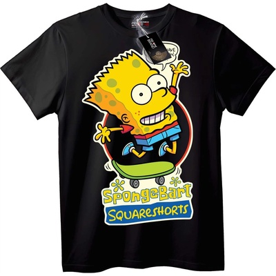 NOONEBRAND Тениска SpongeBart Squareshorts - 2XL, White