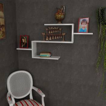 Image 1 of ASIR GROUP Етажерка TWIST 49, 4x104 cм бяла (AS1005)