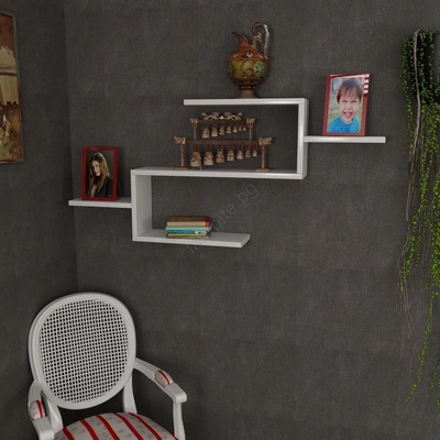 ASIR GROUP Етажерка TWIST 49, 4x104 cм бяла (AS1005)