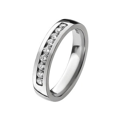 Swepol Dámský titanový snubní prsten se zirkony T830 4D