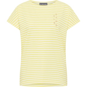 ELBSAND Дамска тениска ELBSAND Women's Selma T-shirt - Bright Yellow / Bright White (916-4722-0614)