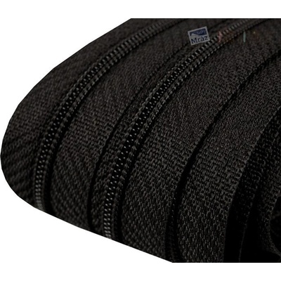 Zips špirálový čierny, metráž